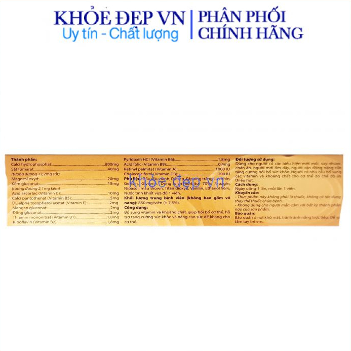 Vitamin tổng hợp PHAMAGEL Plus tăng hệ miễn dịch - Hộp 30 viên