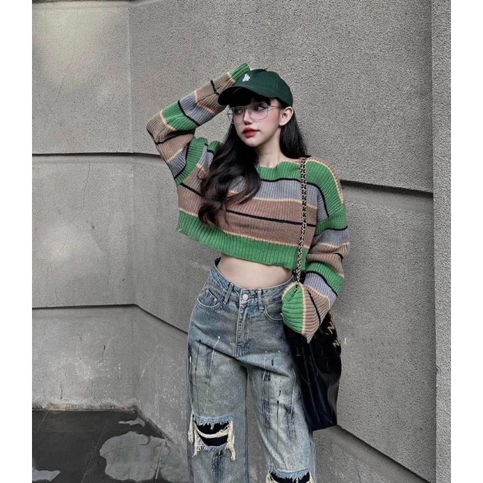 Áo Len From Rộng Unisex Thời Trang Thu Đông