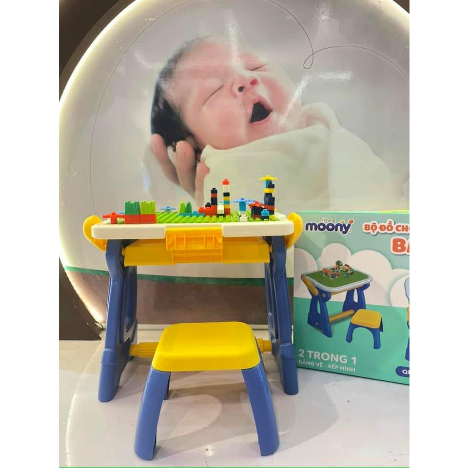 BỘ ĐỒ CHƠI XẾP HÌNH ĐA NĂNG BẢNG VẼ QUÀ TẶNG MOONY