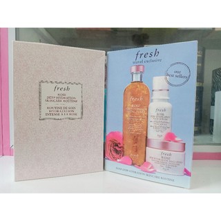 Set dưỡng da Fresh Rose Toner + Rose Serum + Rose Cream