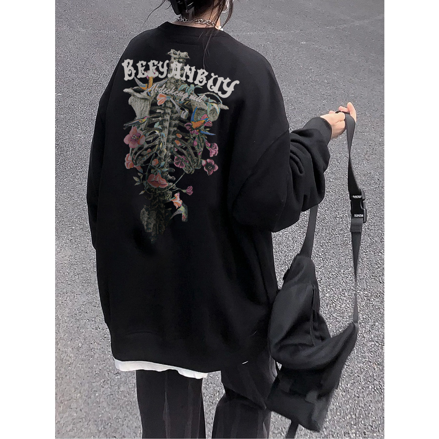 FOCUS Áo khoác local brand vintage đen bigsize fashion áo nỉ dài tay unisex ulzzang 100%cotton