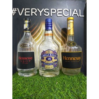 COMBO Chivas, Hennessy 3 chai rượu ngoại trưng bày Decor tủ kệ cực đẹp