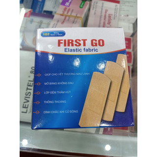 Hộp Băng dính cá nhân y tế first go 19mmx72mm Hộp 102 miếng băng vết thương nhỏ, đứt tay