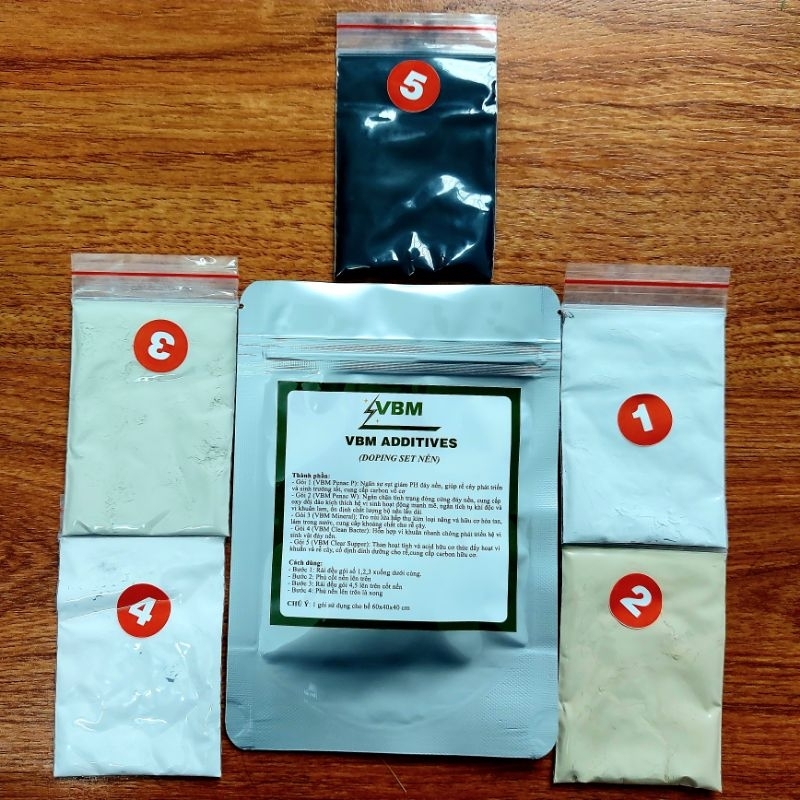 VBM ADDITIVES | Combo set 5 gói doping phụ gia lót nền hồ thủy sinh