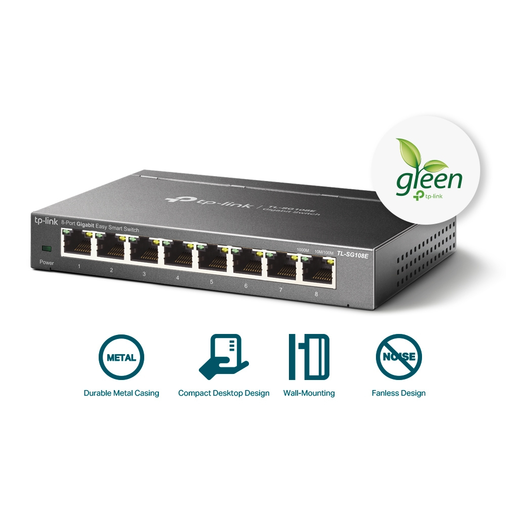 [Hỏa Tốc] Bộ Chia Tín Hiệu Thông Minh Dễ Dàng TP-Link TL-SG108E 8 Cổng Gigabit