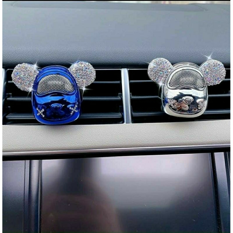 Nước hoa, sáp thơm cài cửa gió điều hoà ô tô, Nước Hoa Sáp Thơm Hình Gấu Cooldog Đính Đá Khuếch Tán Hương Thơm