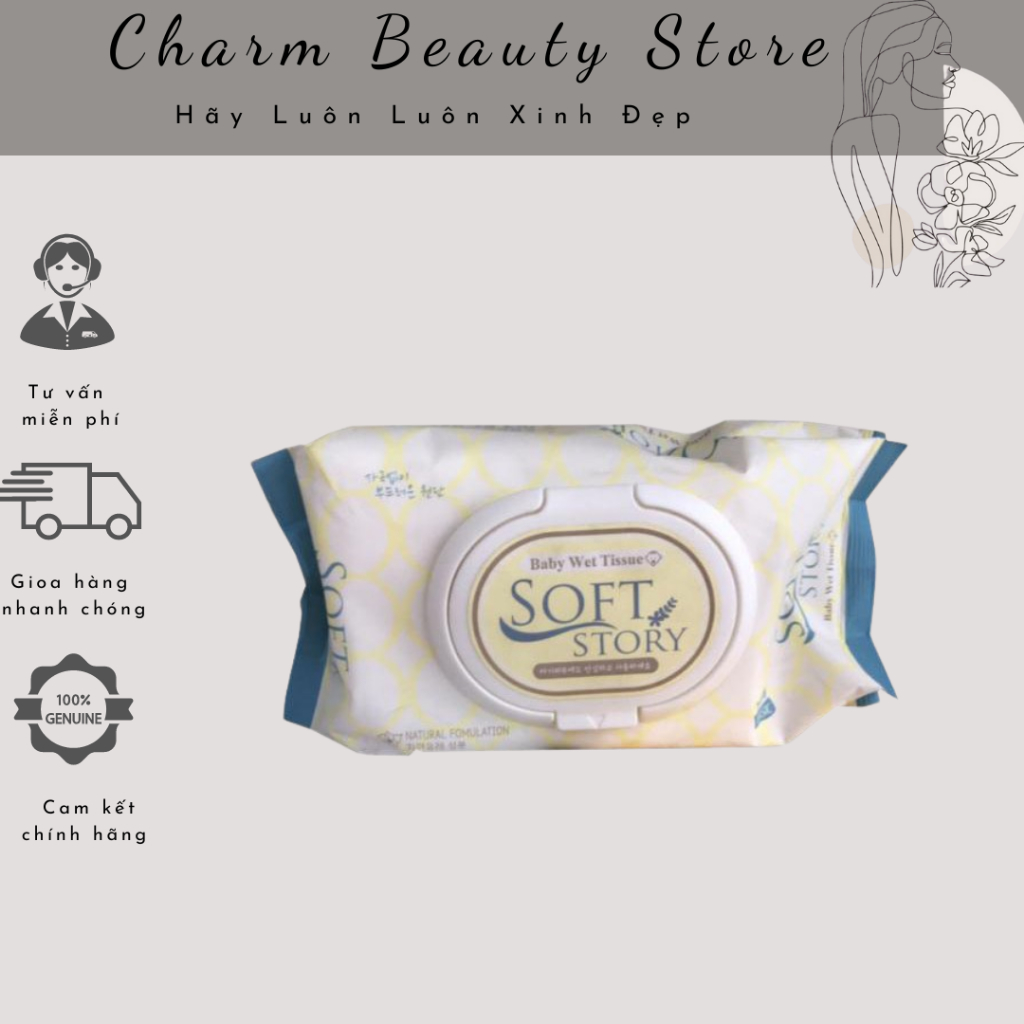Khăn Giấy Ướt Soft Story Baby Wet Tissue Hàn Quốc - 100 tờ