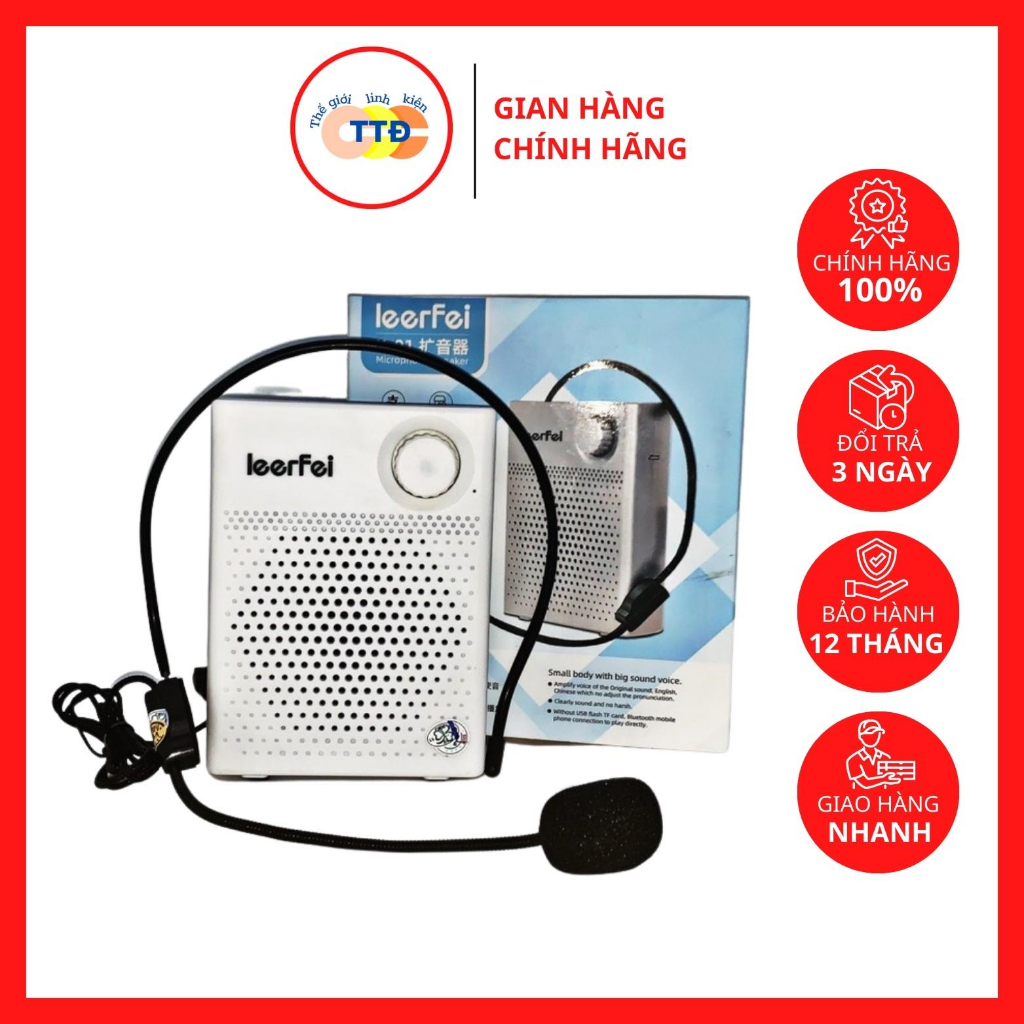 Máy trợ giảng không dây bluetooth có micro Leerfei K01 phù hợp giáo viên, hướng dẫn viên, người thuyết trình, người buôn