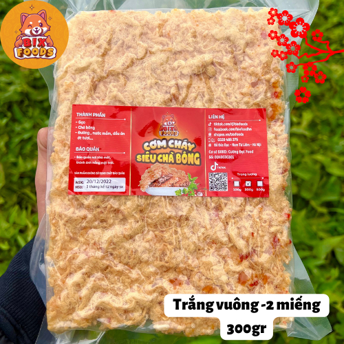 "Hà Nội" - Cơm cháy siêu chà bông - Cơm cháy chà bông BixFood (vuông - tròn)