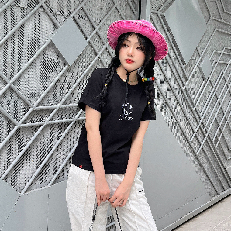 Áo Thun Nữ Baby Tee Tay Ngắn Form Vừa Họa Tiết Mèo Thêu "Youth Cats" 250gsm Local Brand | YOUTH POWER