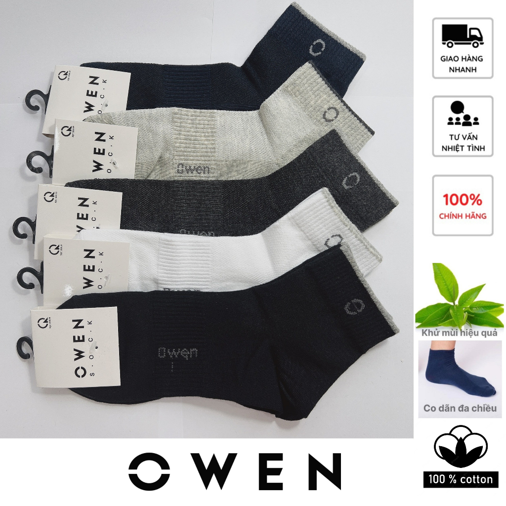 Tất nam cao cấp OWEN viền cổ - 100% cotton