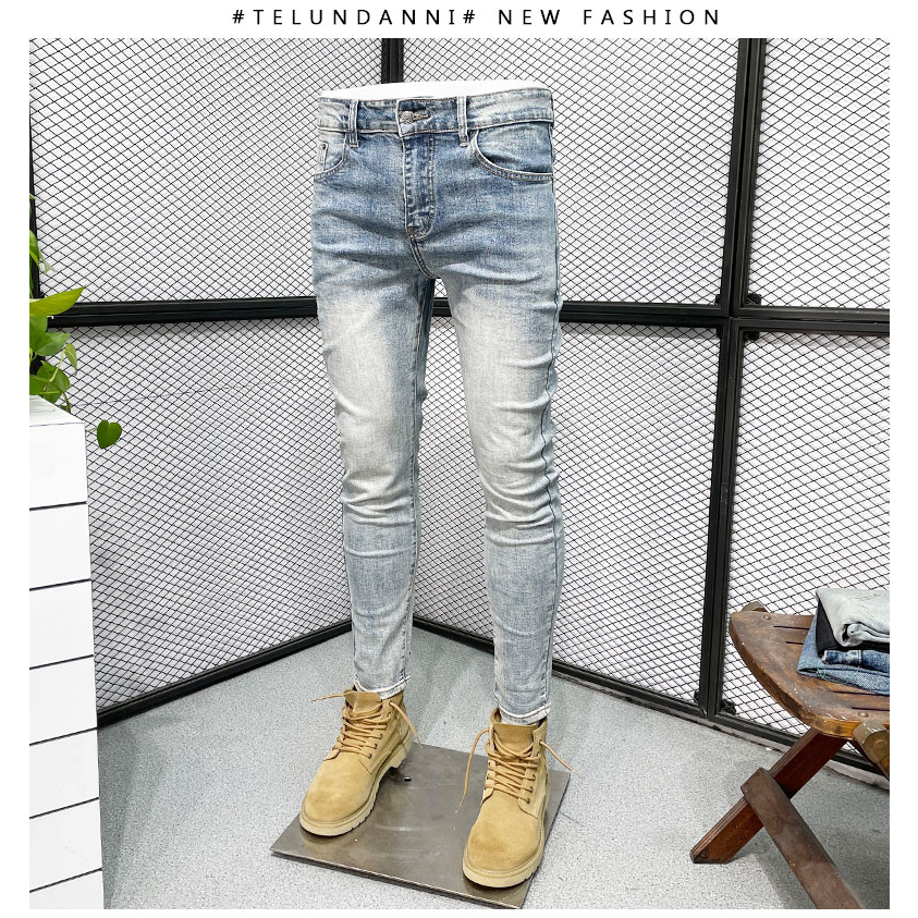 Quần Jeans Nam Skinny SZone SQB601_xanh