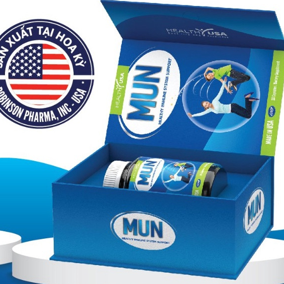 Viên uống Tăng Đề Kháng MUN – NHẬP KHẨU MỸ (Hộp Cao Cấp 30v). TĂNG CƯỜNG ĐỀ KHÁNG - GIẢM NGUY CƠ MẮC BỆNH ĐƯỜNG HÔ HẤP
