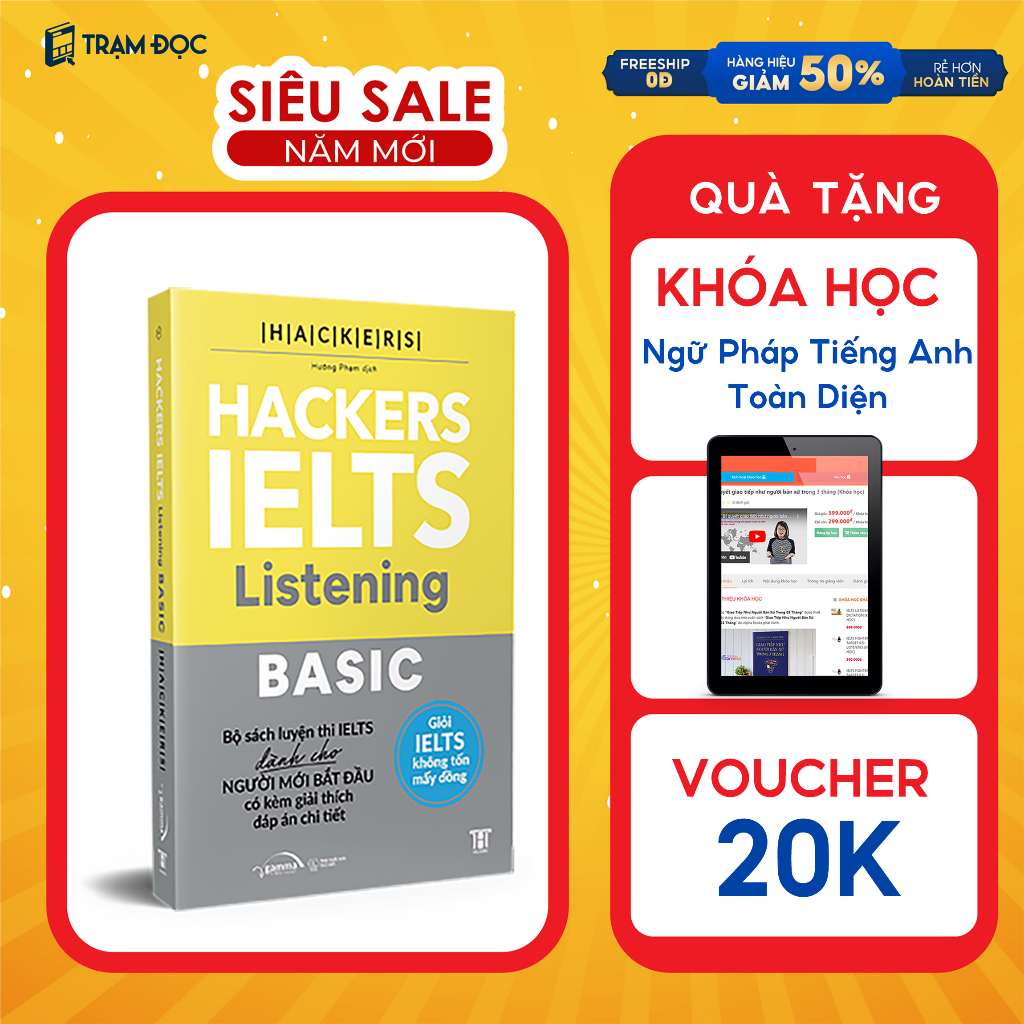 Sách -Hacker Ielts Basic ( Reading + Listening + Writing + Speaking )