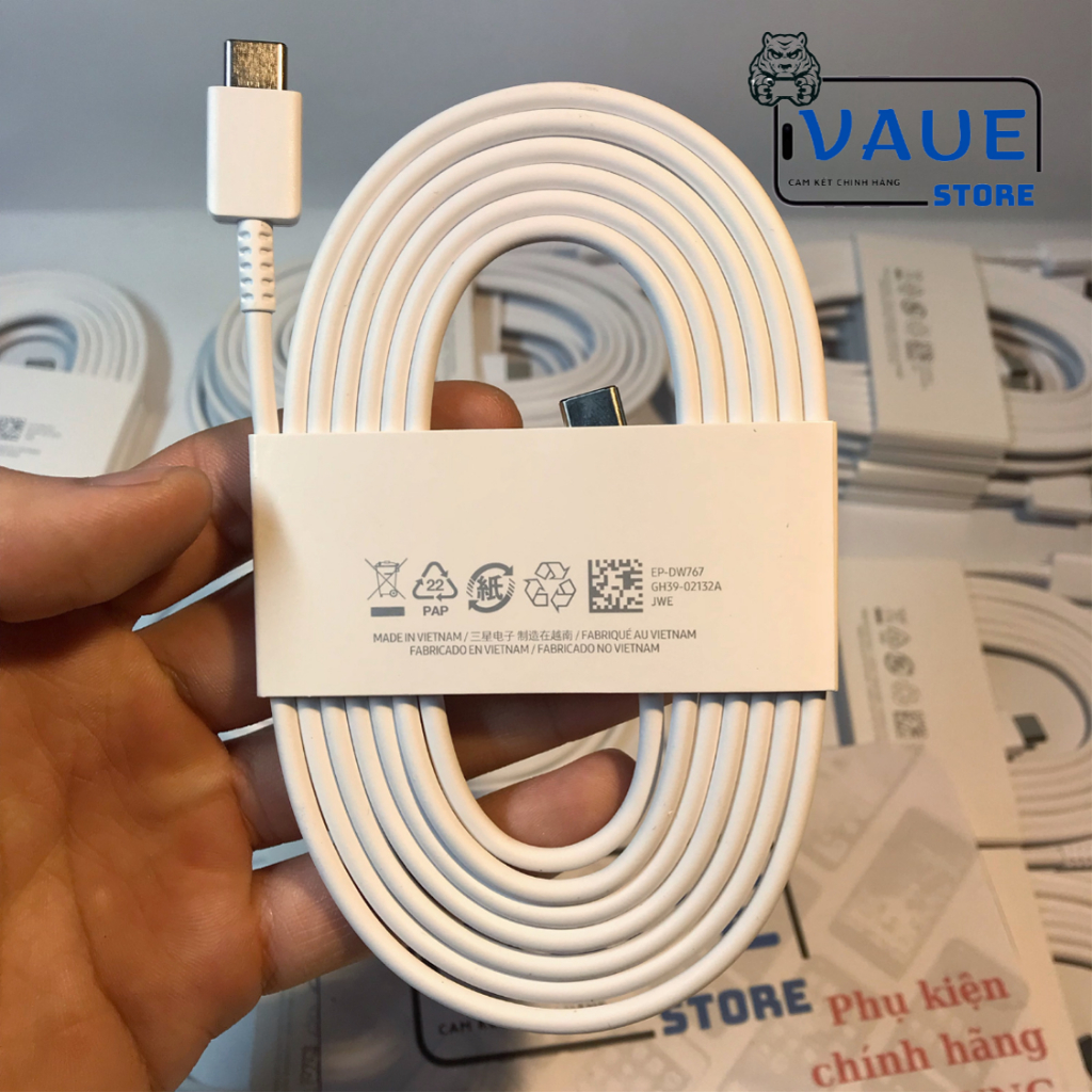 Cáp sạc nhanh type C Samsung chính hãng 1M và 1.8M - Type C to Type C [ Bảo Hành 1 đổi 1 ]