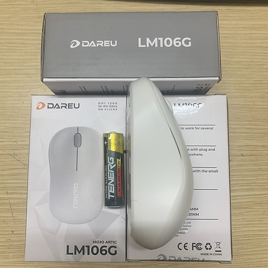 MẪU CHUỘT BLUETOOTH KHÔNG DÂY GIÁ RẺ DAREU LM106G WIRELESS WHITE - BẢO HÀNH CHÍNH HÃNG