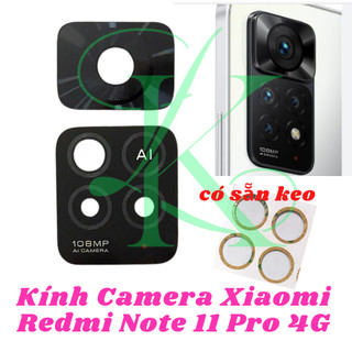 Kính camera XM redmi note 11 pro 4g có keo dán