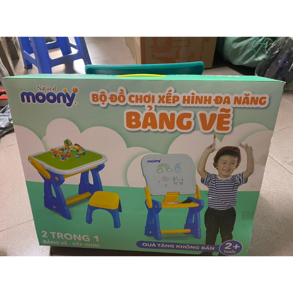 BỘ ĐỒ CHƠI XẾP HÌNH ĐA NĂNG BẢNG VẼ QUÀ TẶNG MOONY