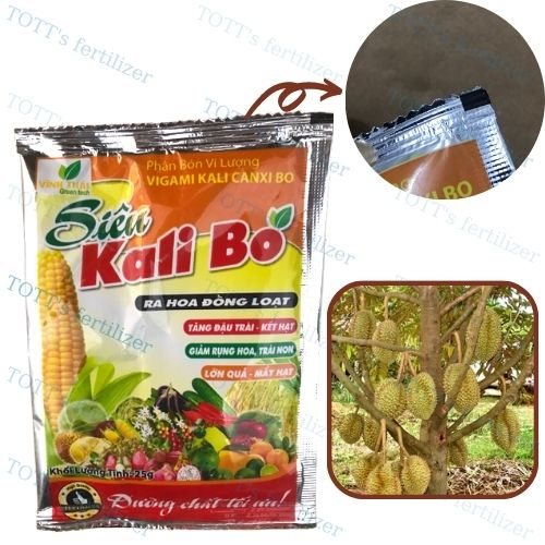 Phân bón vi lượng Siêu Kali Bo - Ra hoa đồng loạt- Tăng đậu trái - Gói 25g
