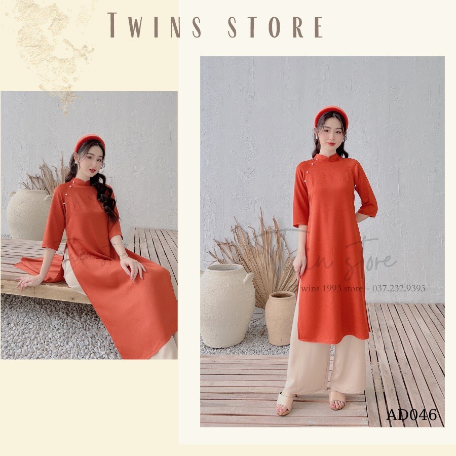 Áo Dài Cách Tân Truyền Thống Xưa Họa Tiết Trơn Nữ Đủ Màu