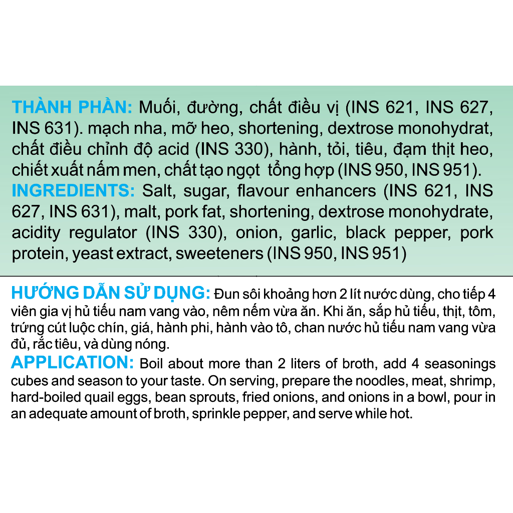 Gia vị cô đặc Hủ tiếu Nam Vang VIỆT HƯƠNG