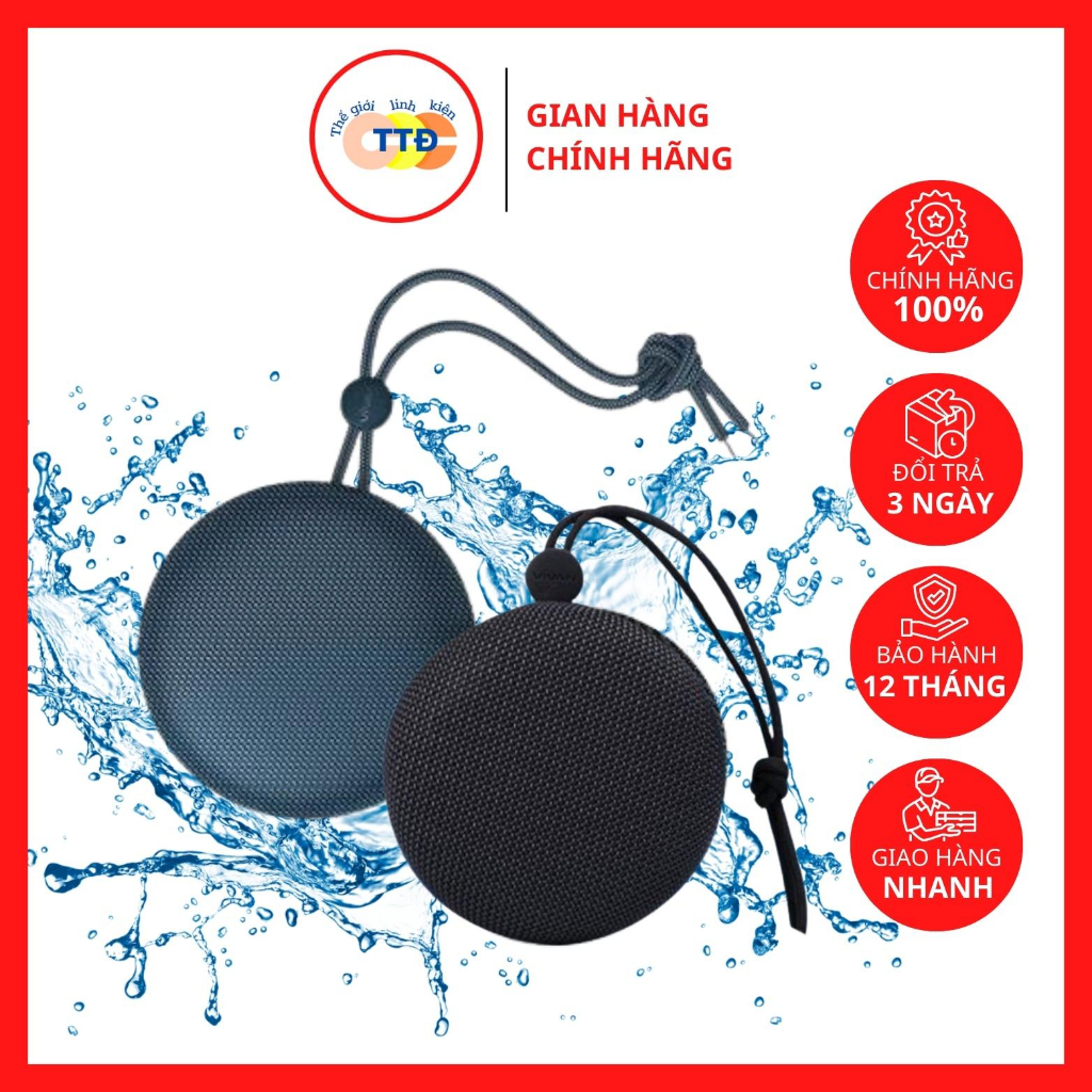 Loa bluetooth mini chống nước IPX6 cầm tay để bàn TWS Vivan VS2, speaker mini di động nhỏ gọn ko dây kết nối bluetoot