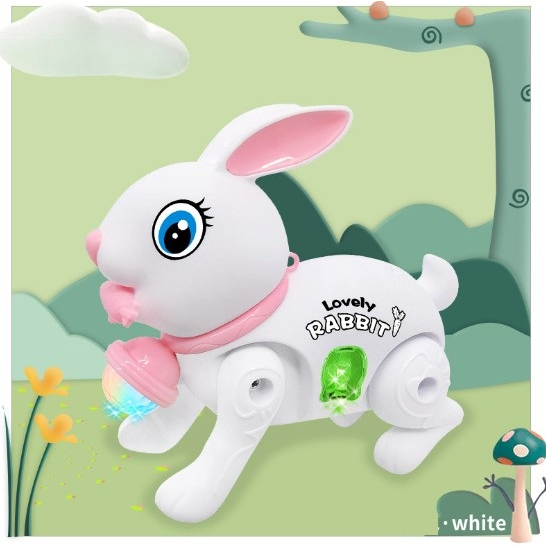 Đồ chơi thỏ pin thỏ nhảy vui nhộn có nhạc và đèn đáng yêu cho bé