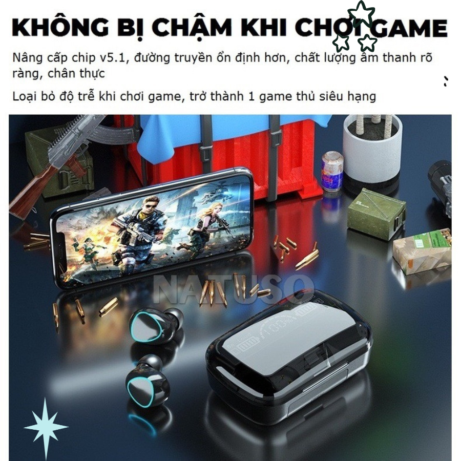 Tai Nghe Bluetooth M10 Pro Không Dây Phiên Bản Nâng Cấp Pin Trâu, Có Chạm Cảm Ứng - M.10 odeo_official