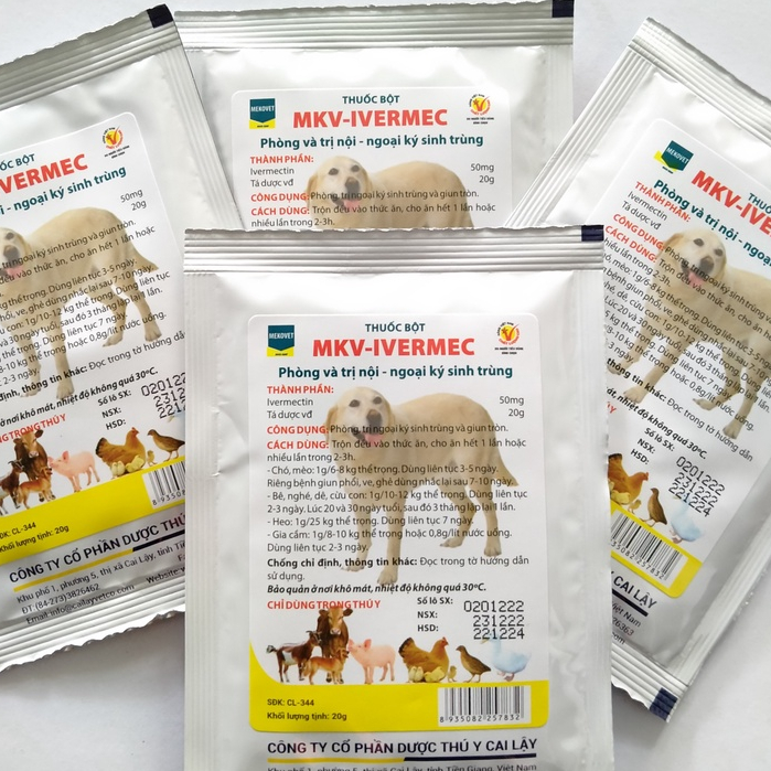 MKV IVERMEC chó mèo heo trâu bò dê