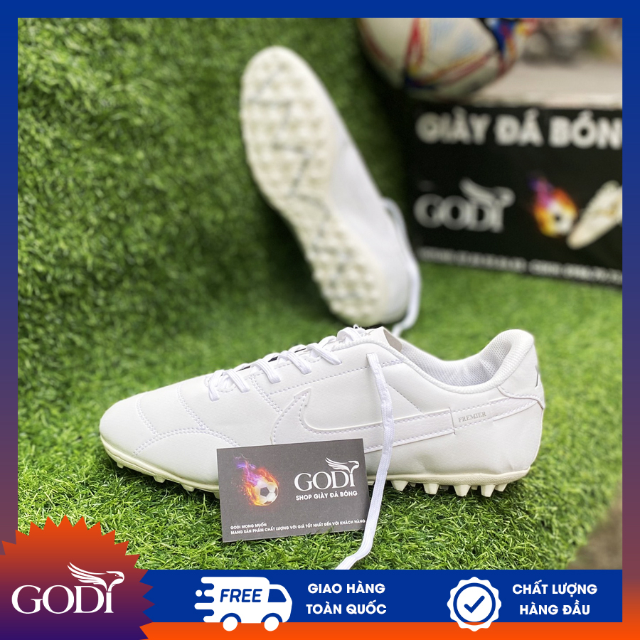 Giày đá bóng size 45 màu trắng cho chân bè, chân to - Giày đá bóng sân cỏ nhân tạo chất lượng chính hãng Godi Sport