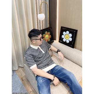 Áo Polo GCi vân nổi A368, chất cotton dày dặn, co dãn 4 chiều, thấm hút mồ hôi cực tốt, áo thun nam có cổ cao cấp