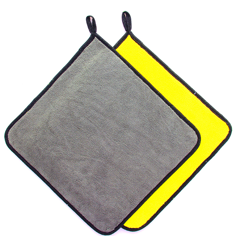 Khăn Lau Ô Tô Xe Hơi Đa Năng Màu Vàng 2 Lớp Cao Cấp, Chất Liệu Microfiber , Siêu sạch, Không Đổ Lông, Thấm Hút Tốt 30x30 2