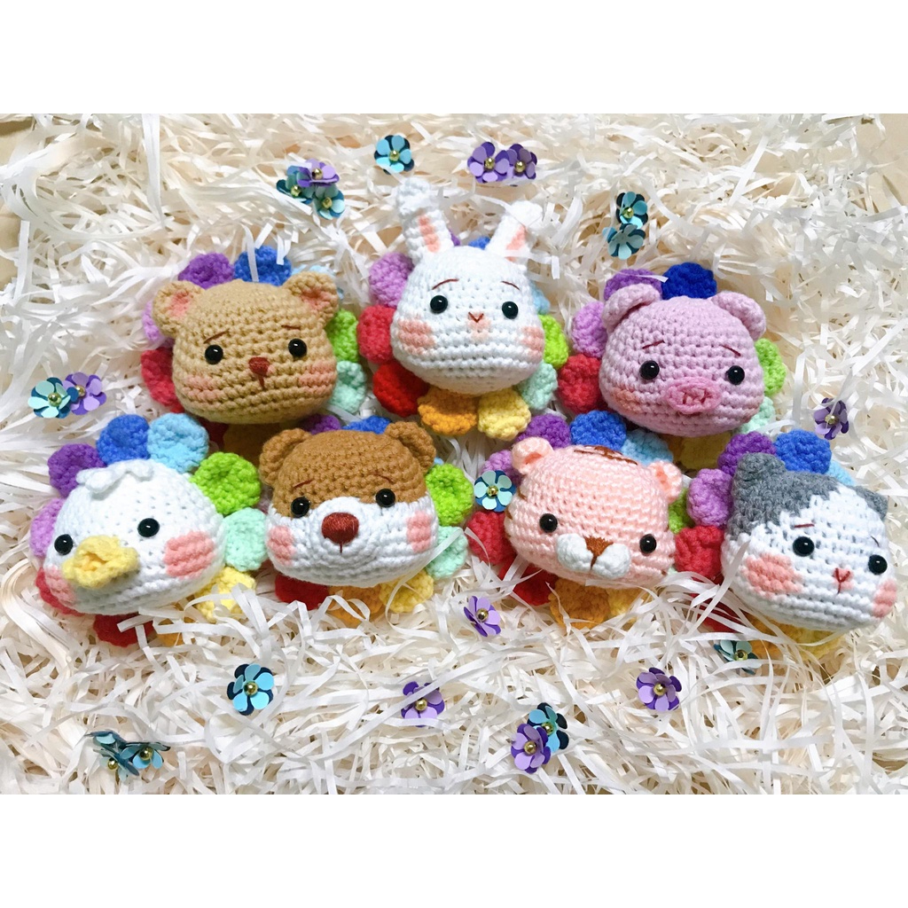 Hoa Thú bông - Gấu bông/ Móc khóa/ Đồ chơi đan len Handmade/ Amigurumi