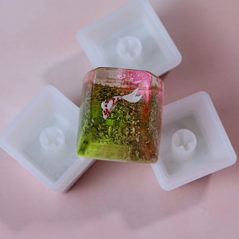 Keycap Cá koi kì dị, Nút bàn phím siêu độc lạ, dùng làm quà tặng cho người thân, profile SA