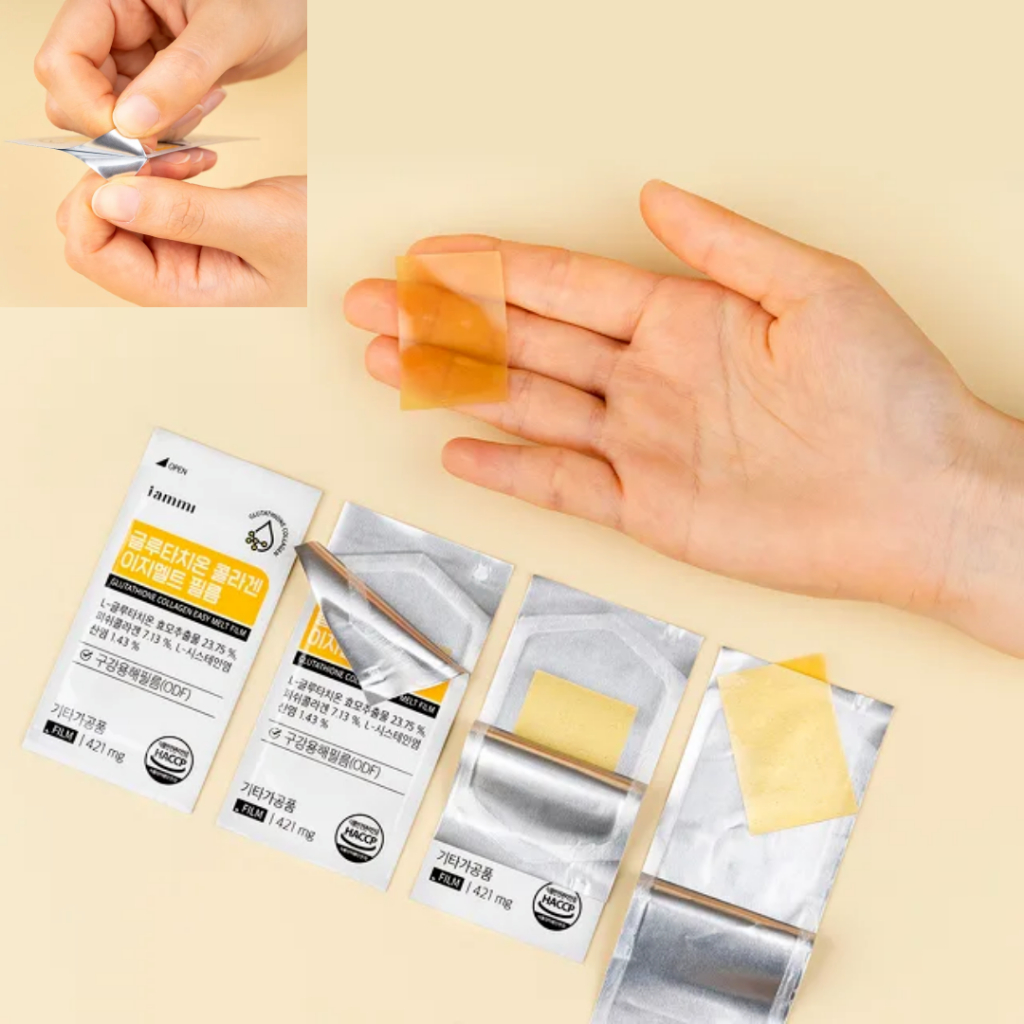 🇰🇷 HURUM_official⭐Iammi Glutathione Collagen Film tan chảy 30 tờ / Fish collagen selenium vitamin C glutathione effect