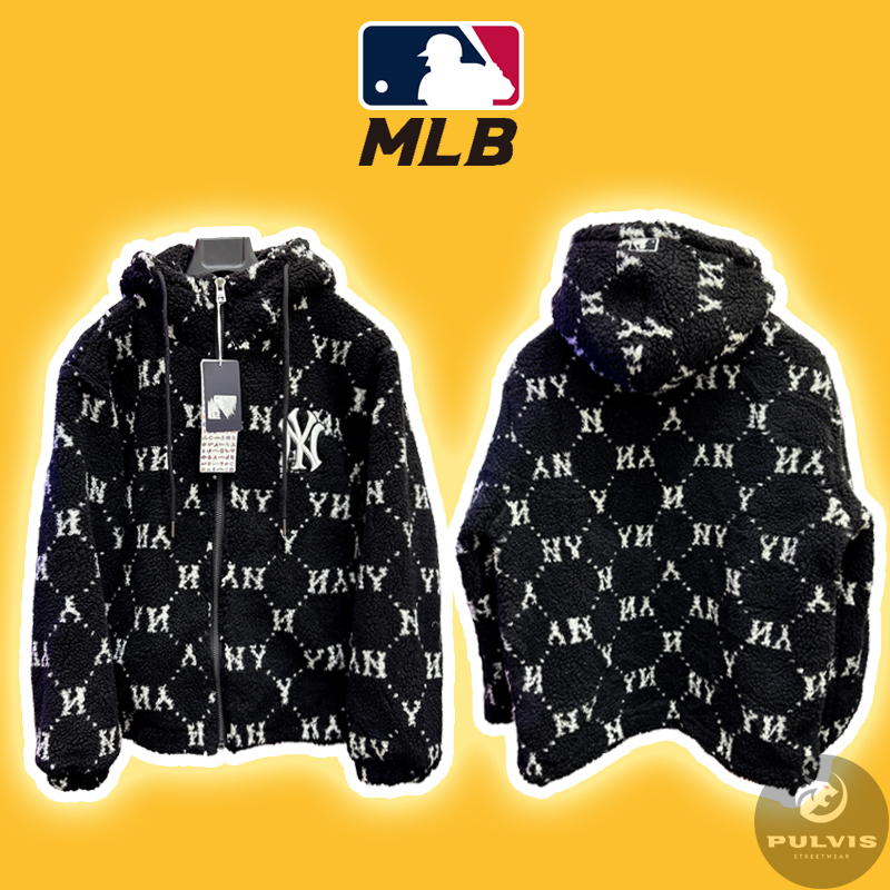 ⚡️ - Áo Khoác Lông Cừu MLB Monogram Fleece NY Yankees, Áo khoác lông MLB