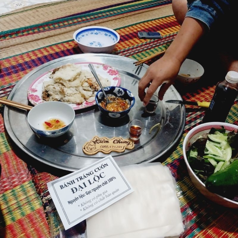 1kg Bánh tráng cuốn đại lộc nguyên chất 100% cuốn thịt heo chấm nước mắm