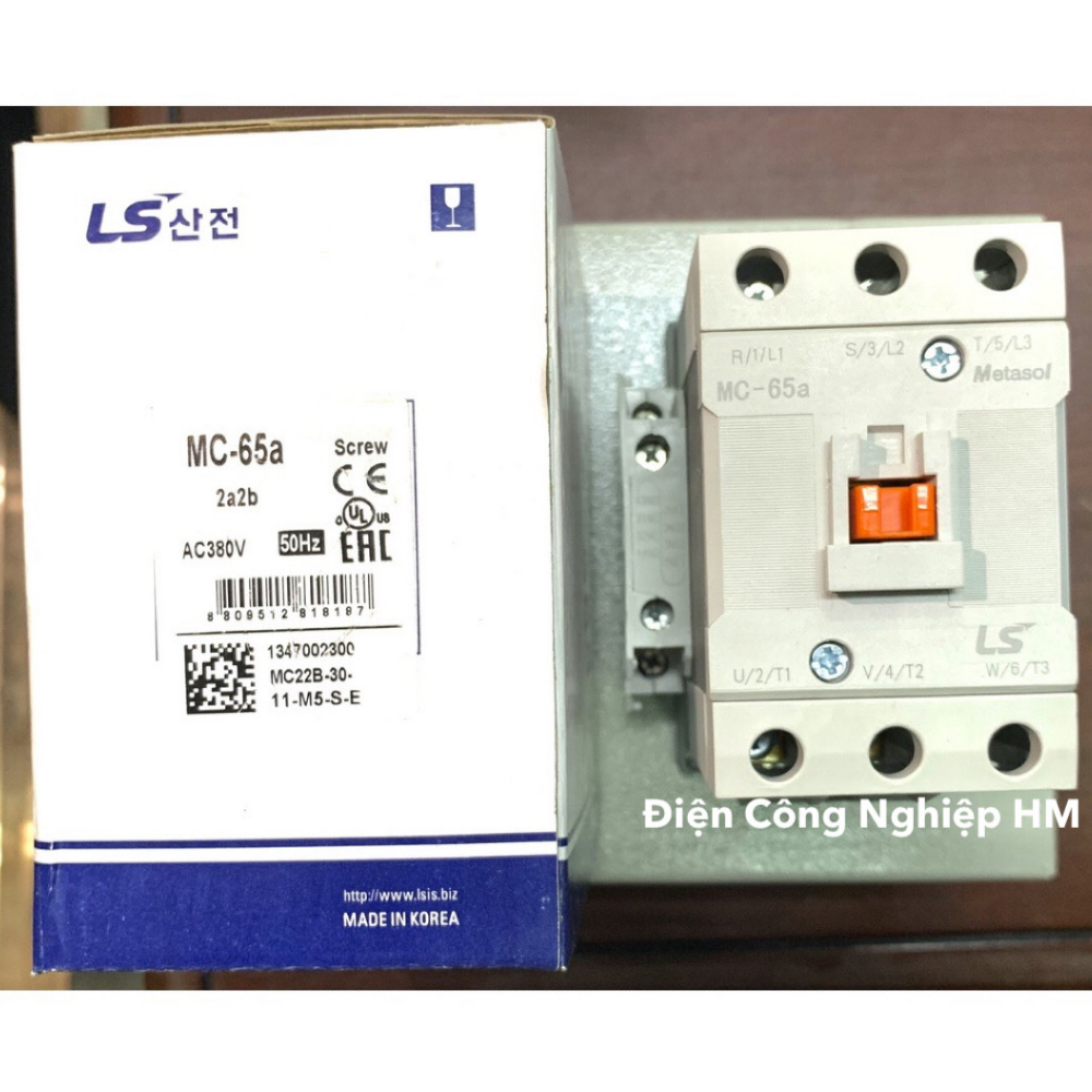 Contactor Khởi động từ 50A/65A 3 Pha LS Hàn Quốc Hàng Chính Hãng (MC-50a, MC-65a) Điện Áp 220V/380VA