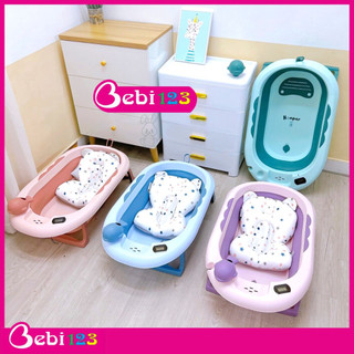 Thau, Chậu Honper Có Nhiệt Kế Đo Nước tắm gấp gọn tiện lợi kèm Phao lưới tắm êm ái cho bé