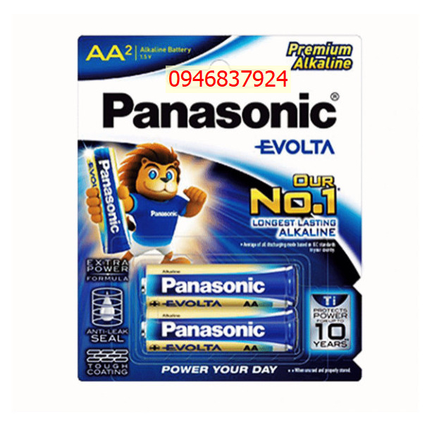 Pin kiềm AA Panasonic Evolta - LR6EG/2B vỉ 2 viên