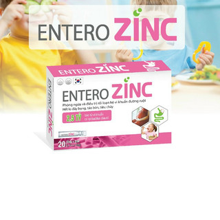 Men Vi Sinh ENTERO ZINC - Giúp Cân Bằng Hệ Vi Sinh Và Tăng Sức Đề Kháng Đường Ruột - Hộp 20 Ống Bẻ