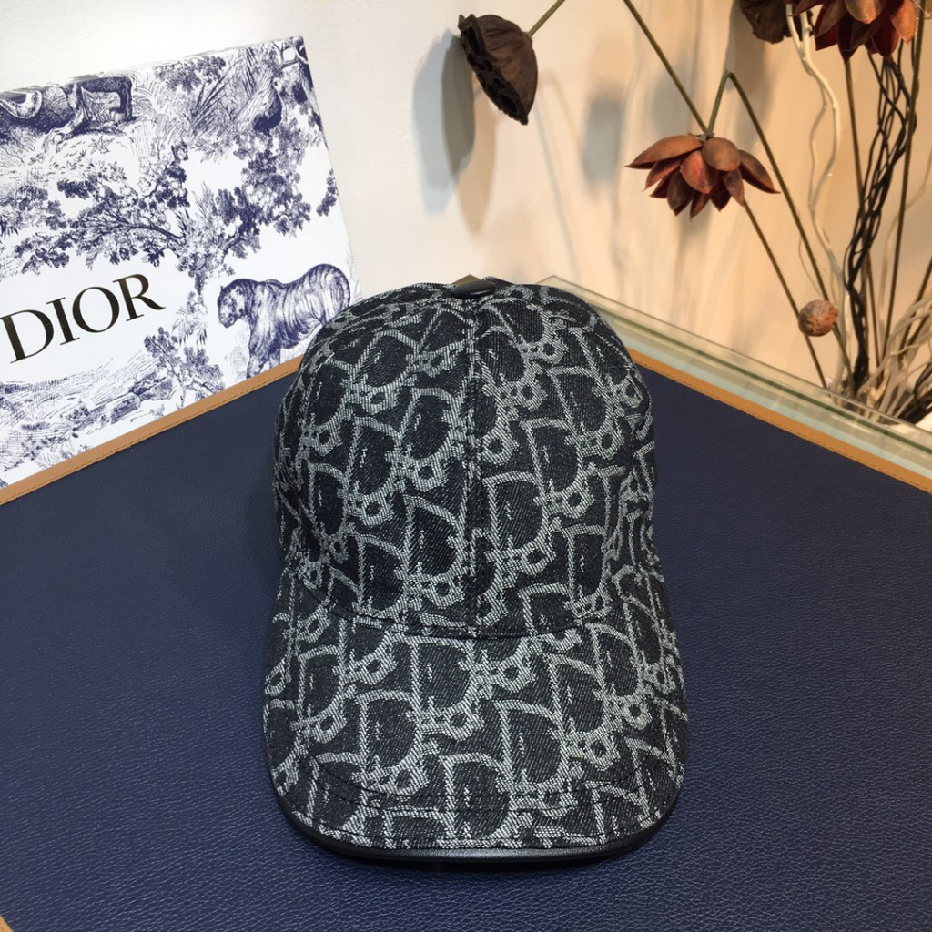 Nón kết nam nữ Dior viền da vải Kaki form chuẩn đẹp thời trang