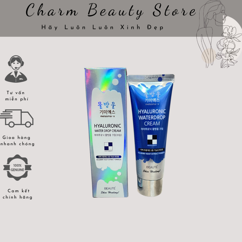 Kem Melasma-X Hyaluronic Water Drop Cream Dưỡng Ẩm Cấp Nước 80ml