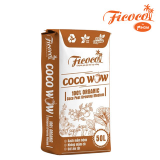 Giá thể xơ dừa trồng cây đã xử lý COCOWOW - 50L - FICOCO - Mùn dừa trồng cây