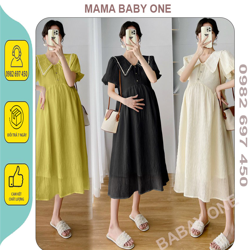 VÁY BẦU CÔNG SỞ,DỰ TIỆC,DẠO PHỐ-ĐẦM BẦU THIẾT KẾ DÁNG BABYDOOL VẢI VOAN 2 LỚP MỀM THỜI TRANG HÀN