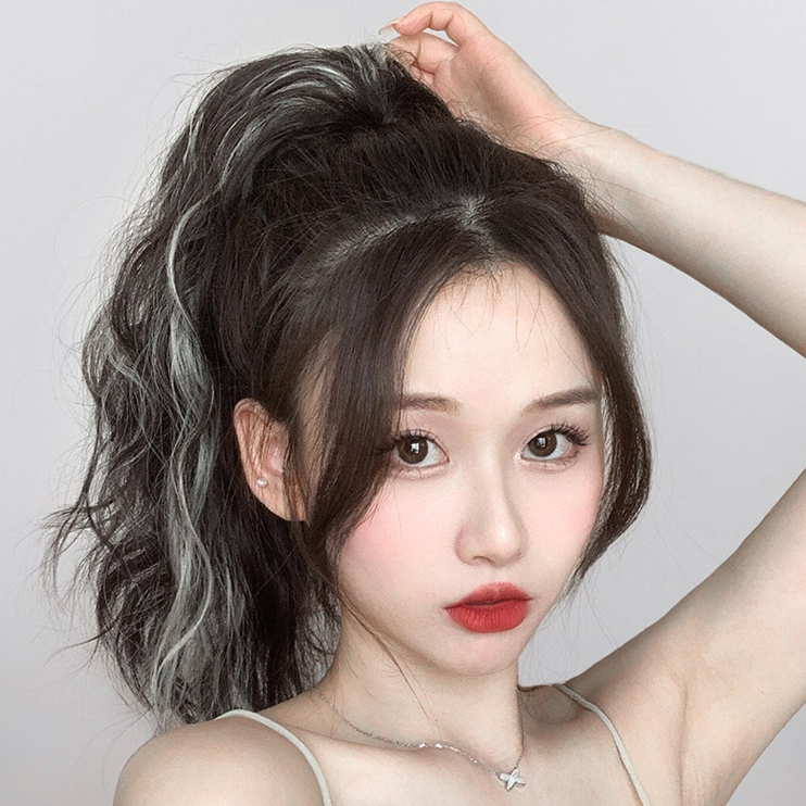 Tóc Đuôi Ngựa Xoăn Sóng Nước Gảy Light- Đuôi Ngựa Xoăn Gợn Sóng 35cm