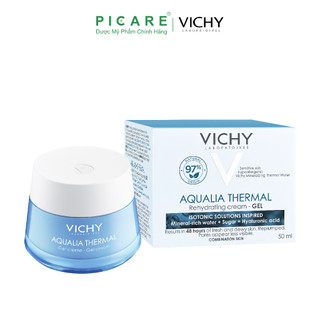 Gel dưỡng ẩm cung cấp nước cho da thường đến hỗn hợp Vichy Aqualia Thermal Rehydrating Cream Gel 50ml