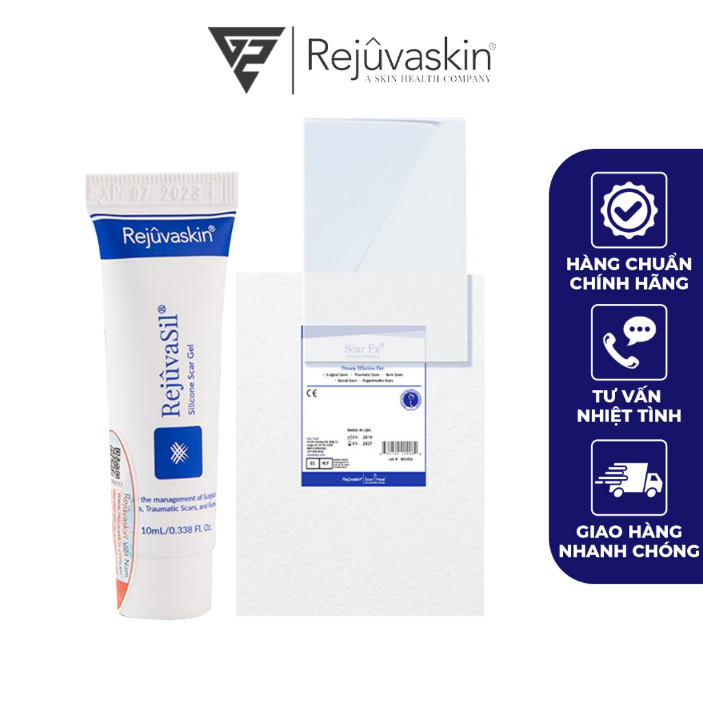 Bộ sản phẩm ngăn ngừa sẹo lồi và loại bỏ sẹo lồi Rejuvaskin