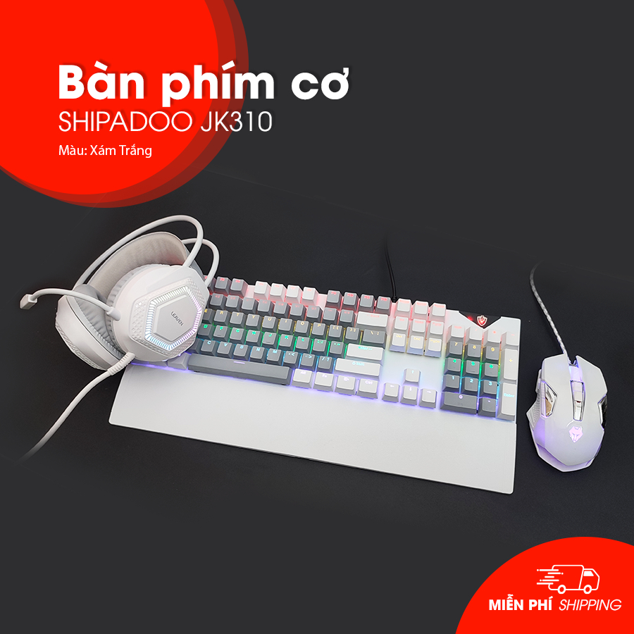 Bàn phím Cơ SHIPADO JK310 Led Rainbow hơn 20 chế độ led