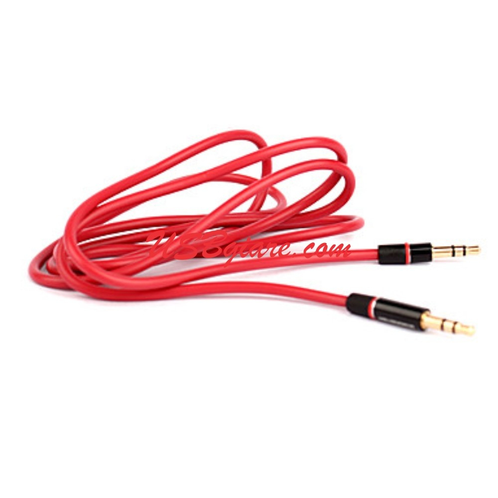 CÁP LOA 2 ĐẦU 3.5MM MONSTER BEAT - MÀU ĐỎ - DÀI 1.5M